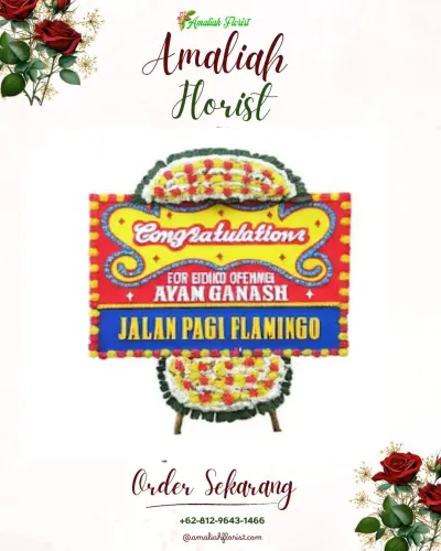 Bunga Papan Congratulation di Kampung Singaraja